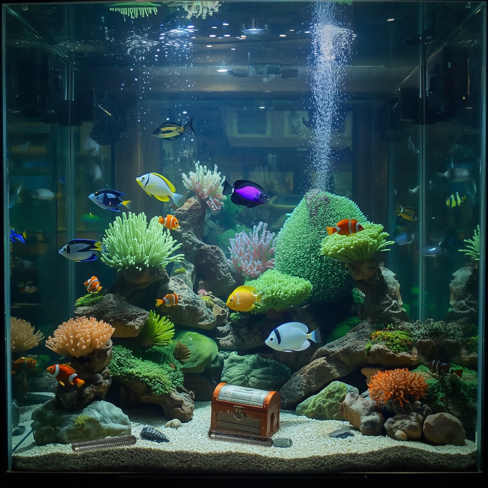 Fish aquarium with SAISEI Stick